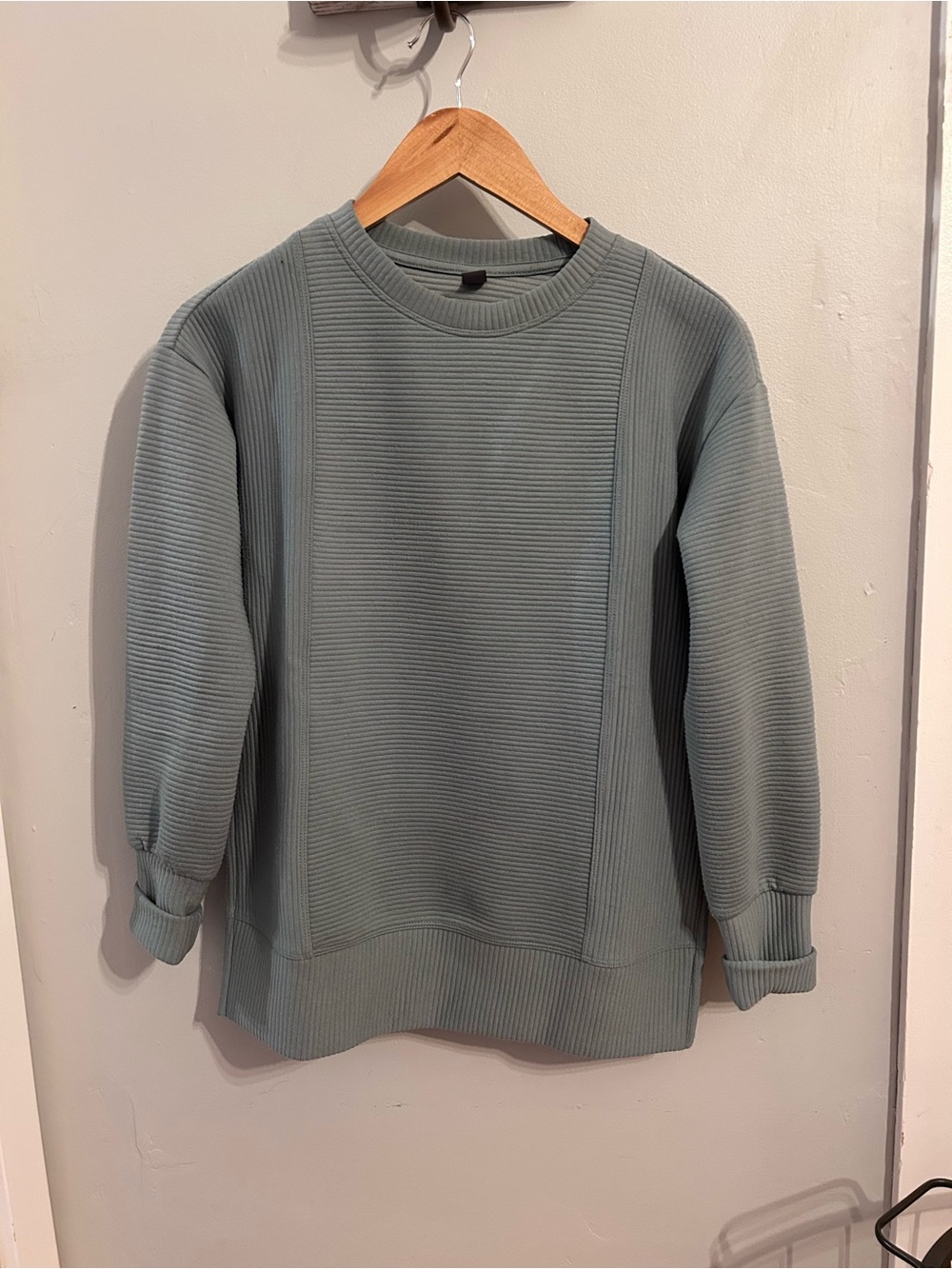 Joe Fresh Ribbed Crewneck Sweater in Sage
